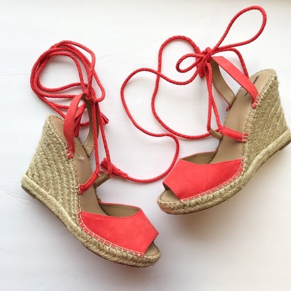 espadrille wedge sandals lace up